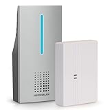 Heidemann Funkgong-Set HX Connect (Sender+Empfänger, Lautstärke 4-stufig einstellbar bis 90 dB, mit optischen Rufsignal, Reichweite ca. 100 m, Türklingel, Türgong, Haustürklingel Set, Funkklingel) 70836